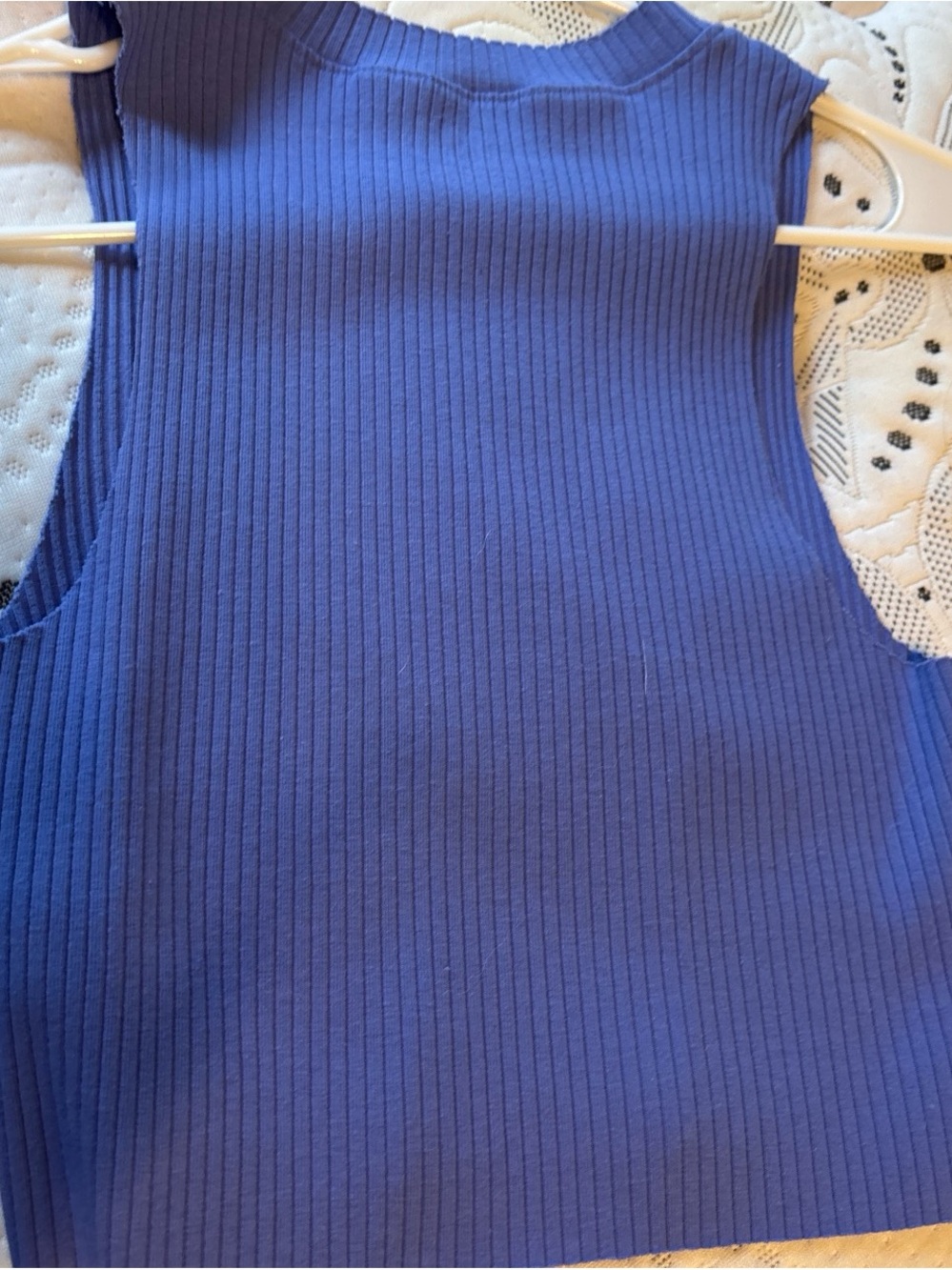 aerie Ribbed Crewneck Tank in Periwinkle - Picture 2 of 3